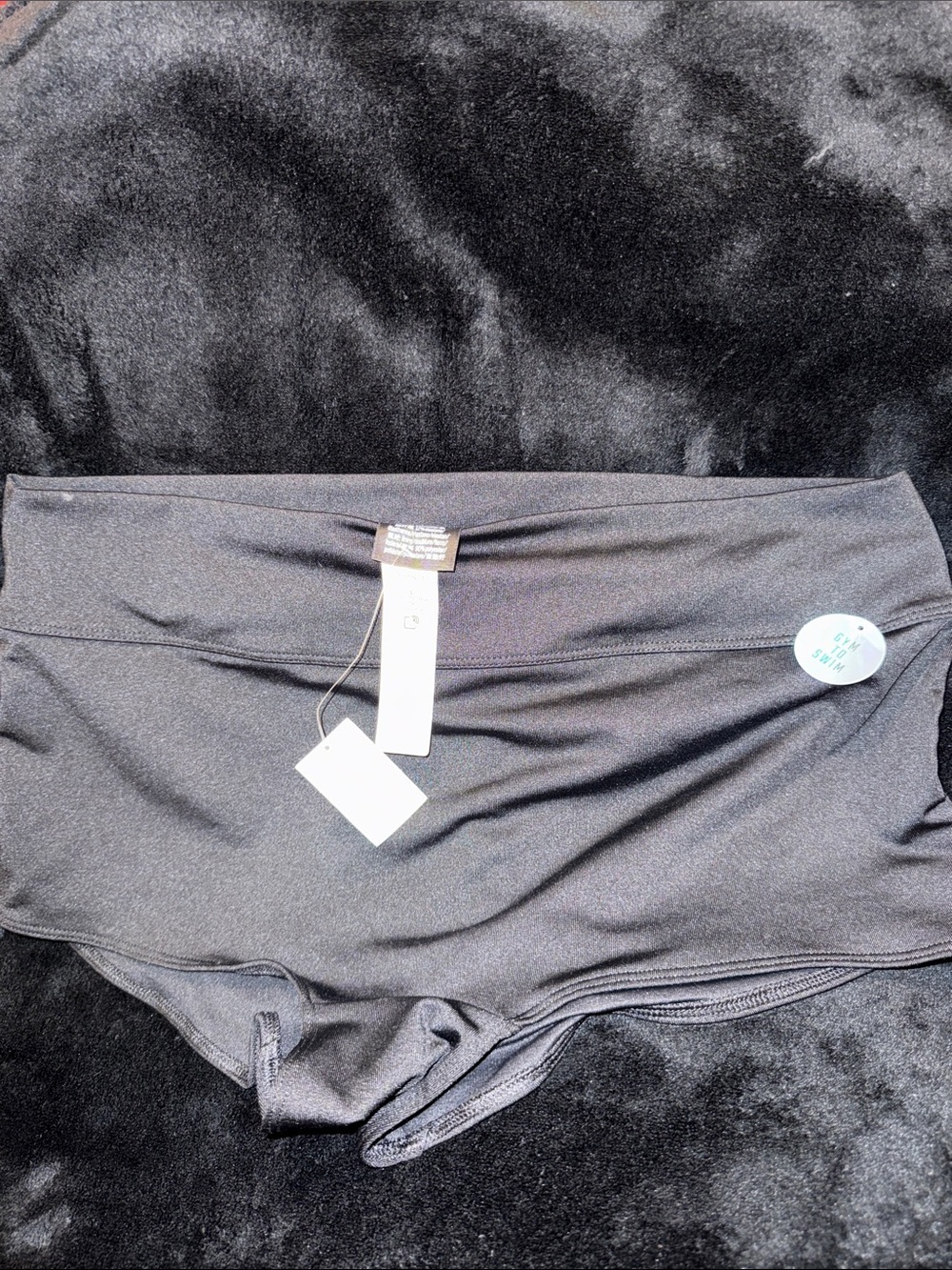 Victoria’s Secret PINK Gym to Swim Shorts Black Large NWT